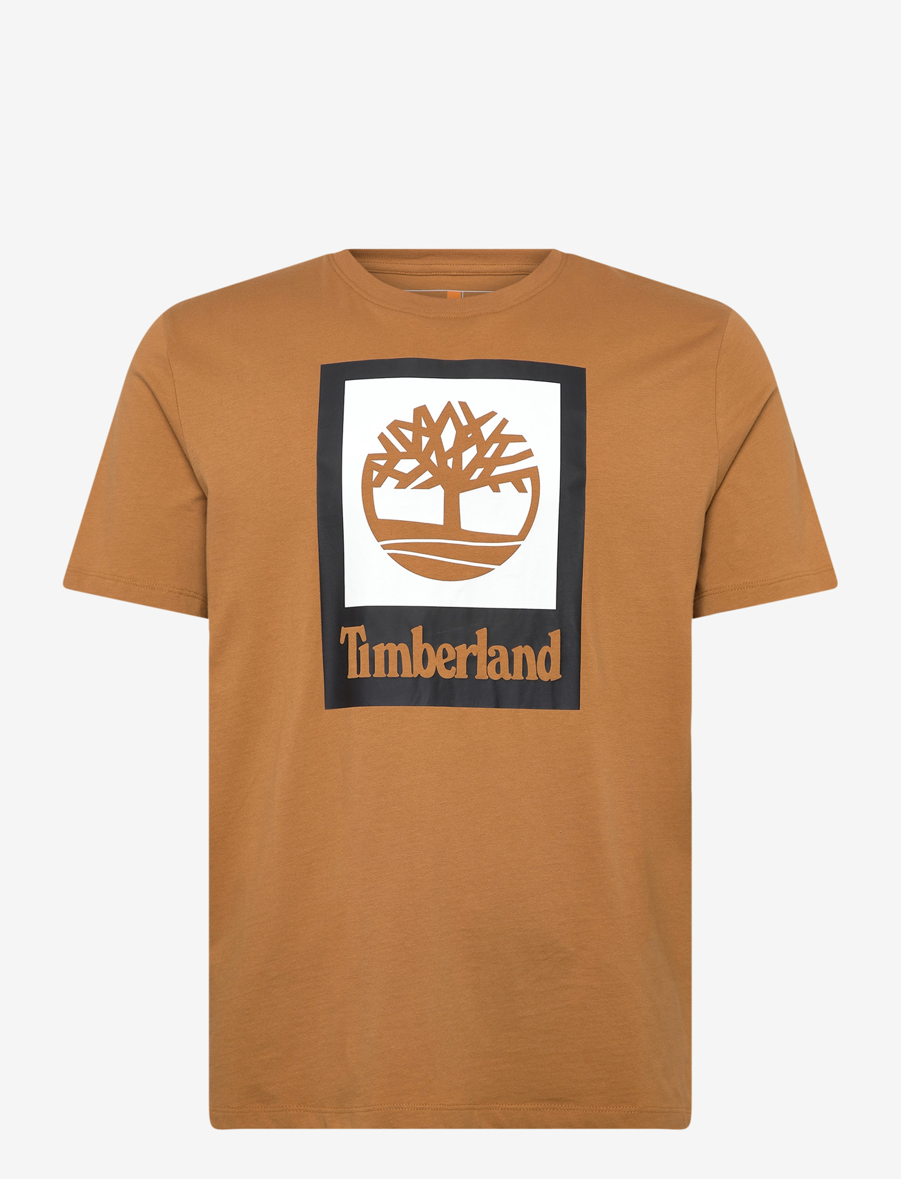 Timberland - STACK LOGO Colored Short Sleeve Tee WHEAT BOOT - lühikeste varrukatega t-särgid - medium brown - 1