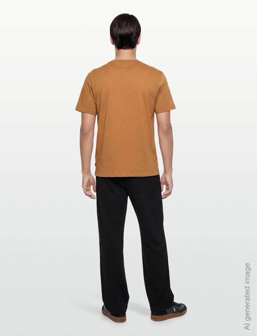 Timberland - STACK LOGO Colored Short Sleeve Tee WHEAT BOOT - kurzärmelige t-shirts - medium brown - 4