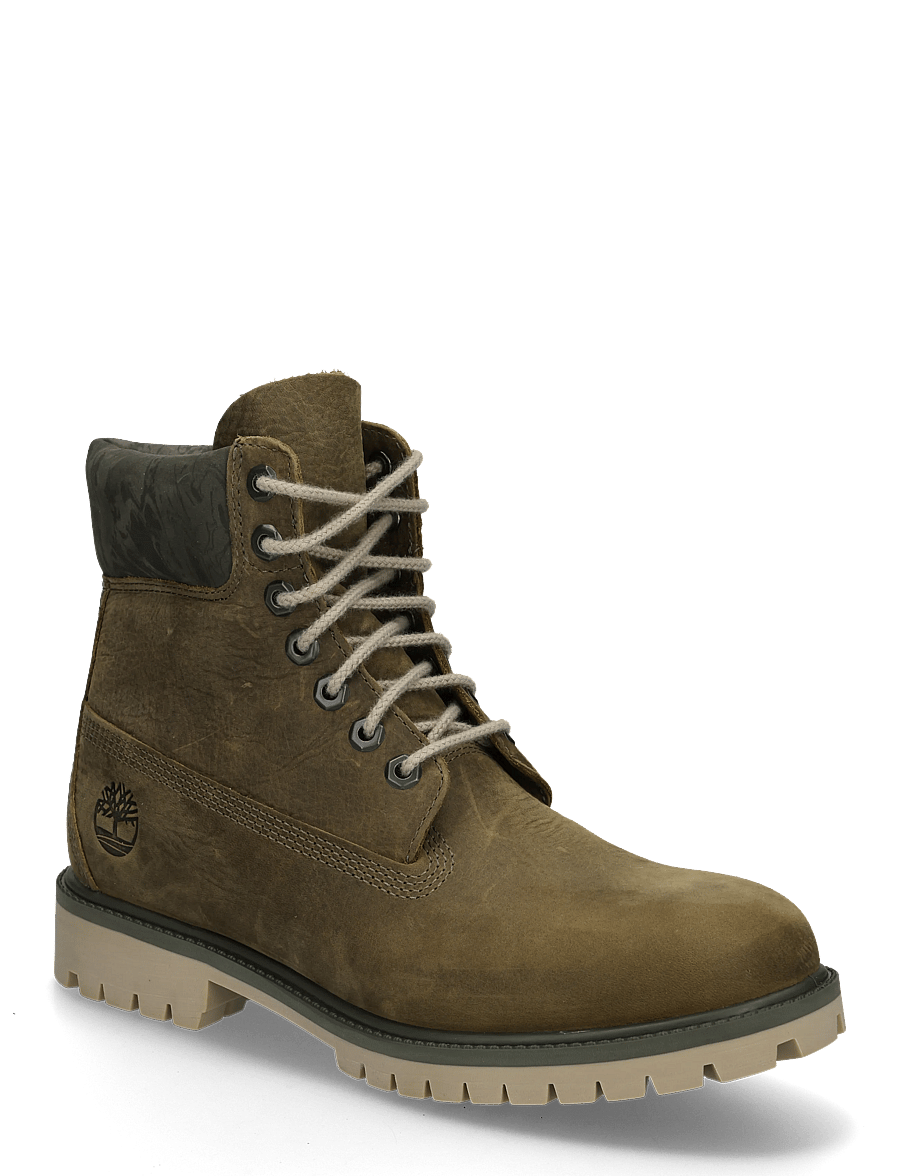 Timberland - 6 INCH LACE UP WATERPROOF BOOT - snørestøvler - dkgrnnbk w camo - 0