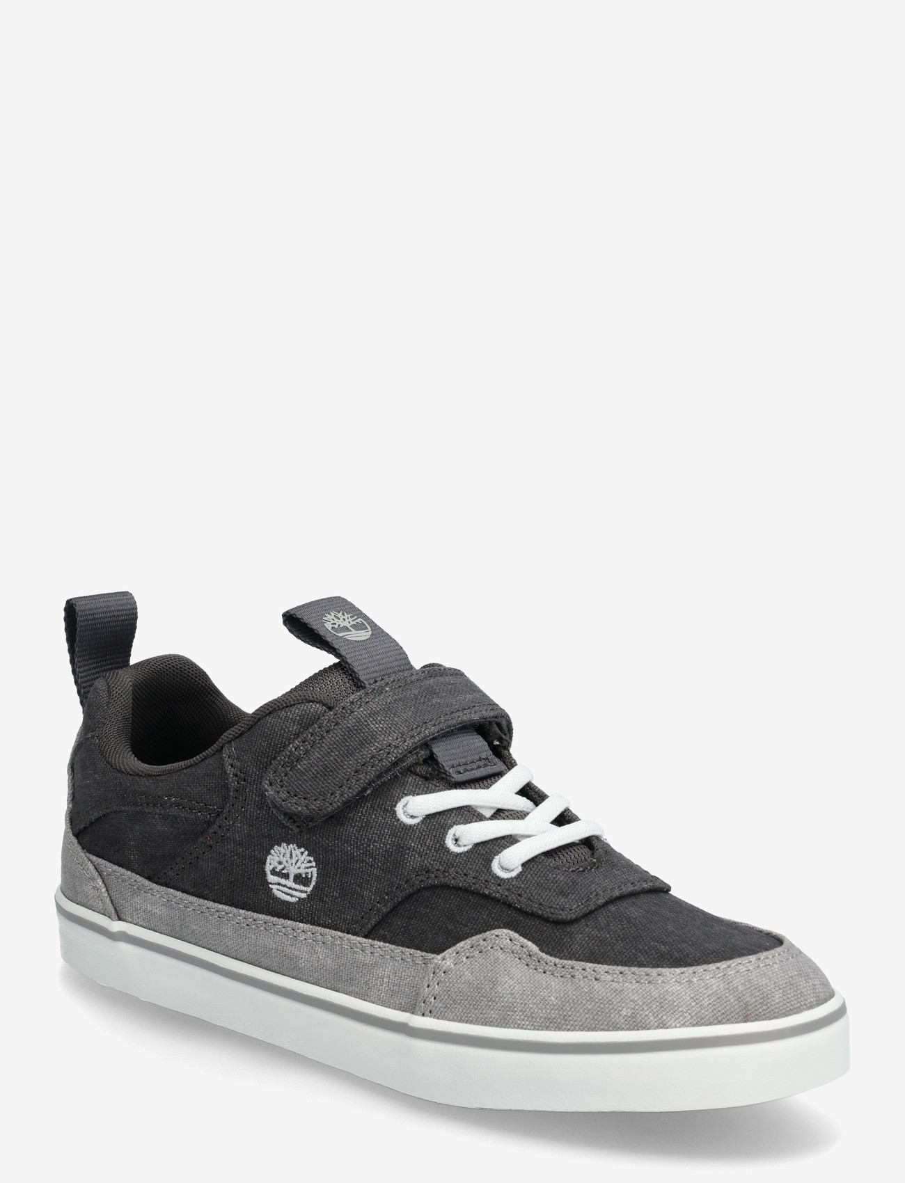 Timberland - STONE JUMP LOW HOOK & LOOP SNEAKER DARK GREY CANVAS - niedriger schnitt - dark grey - 0