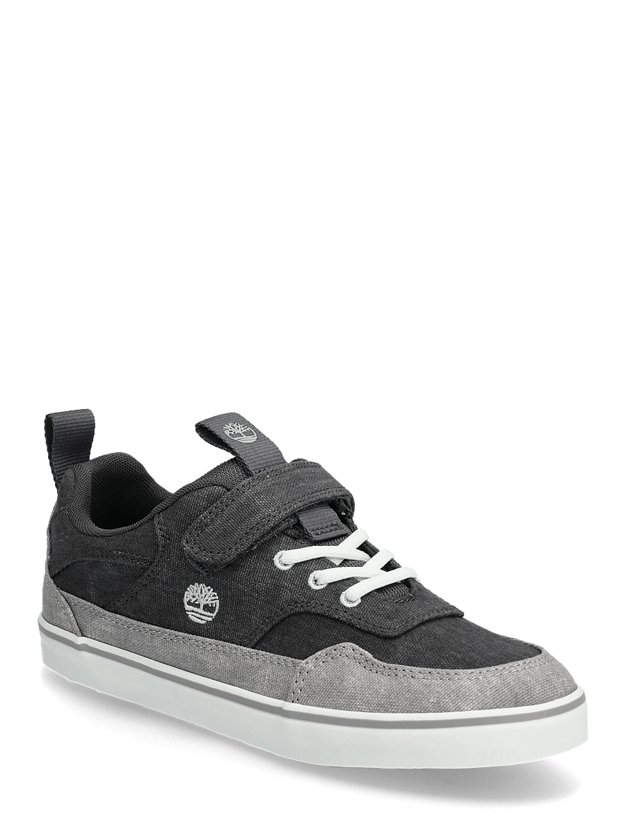 Timberland - STONE JUMP LOW HOOK & LOOP SNEAKER DARK GREY CANVAS - niedriger schnitt - dark grey - 0