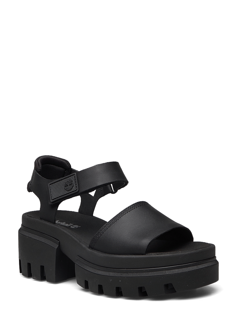 Timberland - Everleigh BACKSTRAP SANDAL BLACK - platvorm sandaalid - black - 0