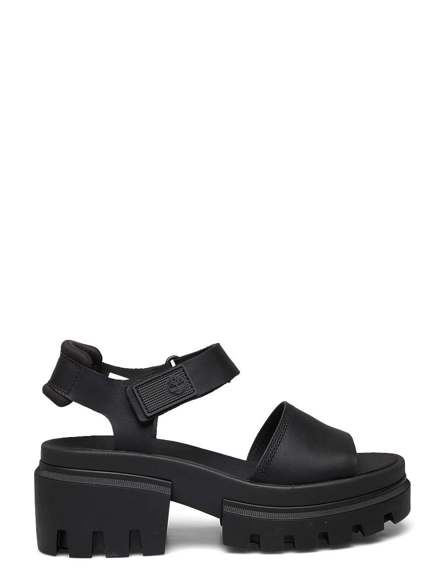 Timberland - Everleigh BACKSTRAP SANDAL BLACK - basutės ant platformos - black - 1