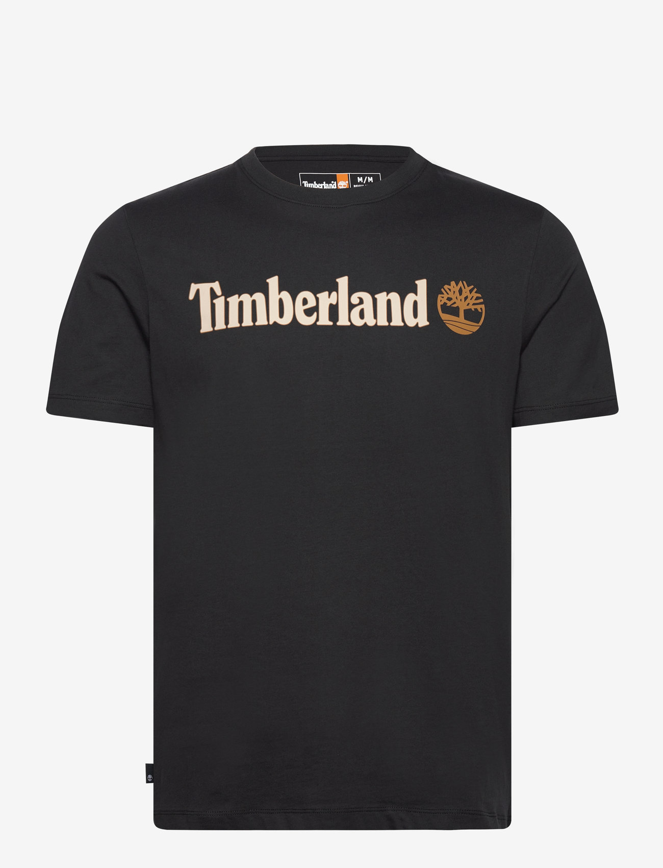 Timberland - KENNEBEC RIVER Linear Logo Short Sleeve Tee BLACK - kurzärmelig - black - 0