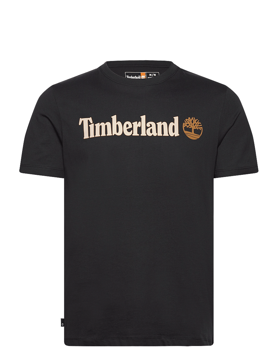 Timberland - Linear Logo Short Sleeve Tee - t-krekli ar īsām piedurknēm - black - 0