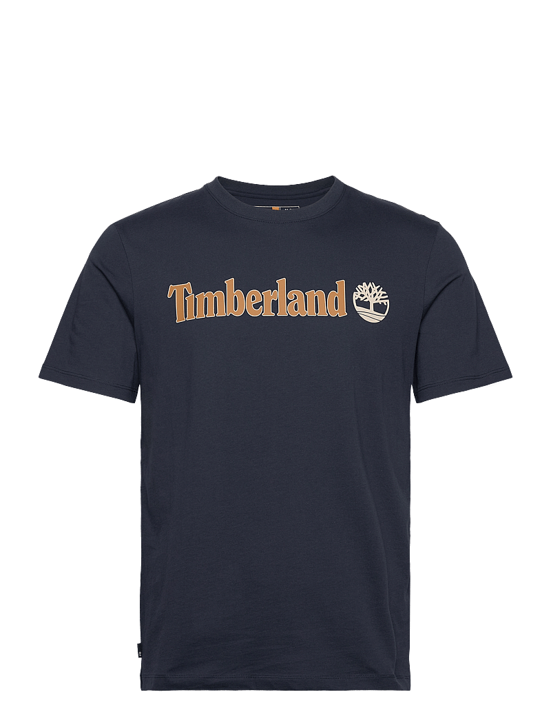 Timberland - KENNEBEC RIVER Linear Logo Short Sleeve Tee DARK SAPPHIRE - kortærmede t-shirts - navy - 0
