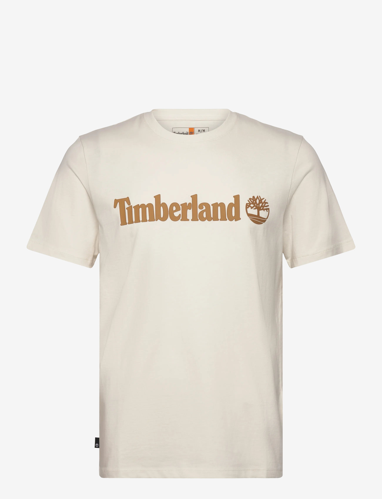 Timberland - Linear Logo Short Sleeve Tee - kurzärmelig - vintage white - 0