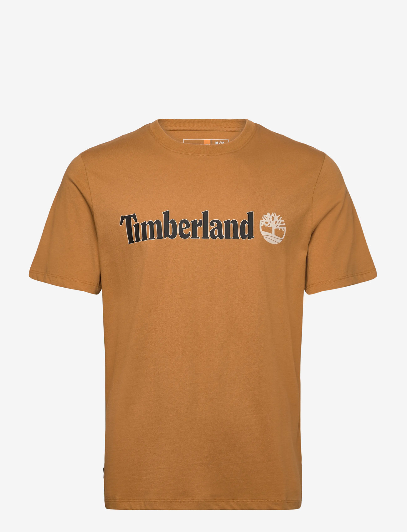 Timberland - KENNEBEC RIVER Linear Logo Short Sleeve Tee WHEAT BOOT - kortärmade t-shirts - medium brown - 0