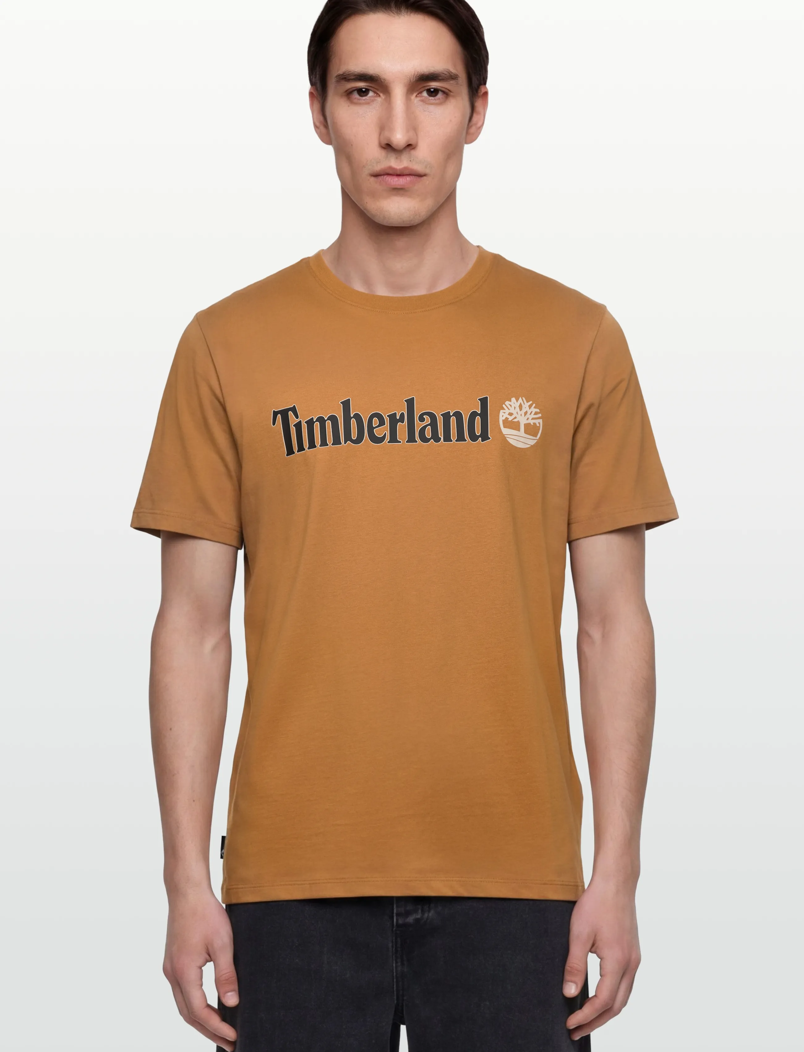 Timberland - Linear Logo Short Sleeve Tee - lühikeste varrukatega t-särgid - medium brown - 3