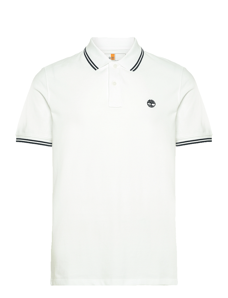 Timberland - Tipped Pique Short Sleeve Polo - kortærmede poloer - white - 0