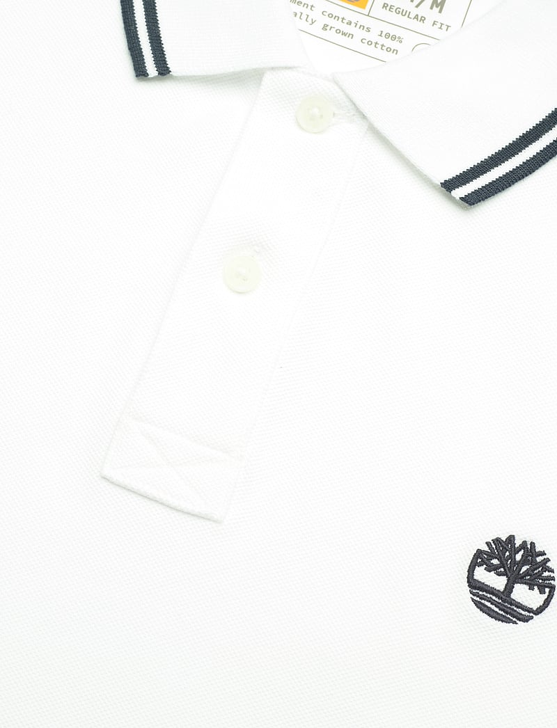 Timberland - Tipped Pique Short Sleeve Polo - kortærmede poloer - white - 2