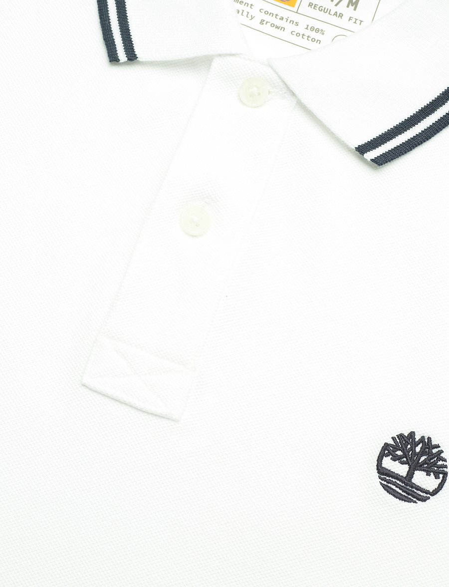 Timberland - Tipped Pique Short Sleeve Polo - white - 2