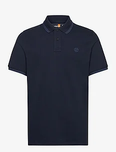 MILLERS RIVER Tipped Pique Short Sleeve Polo DARK SAPPHIRE, Timberland