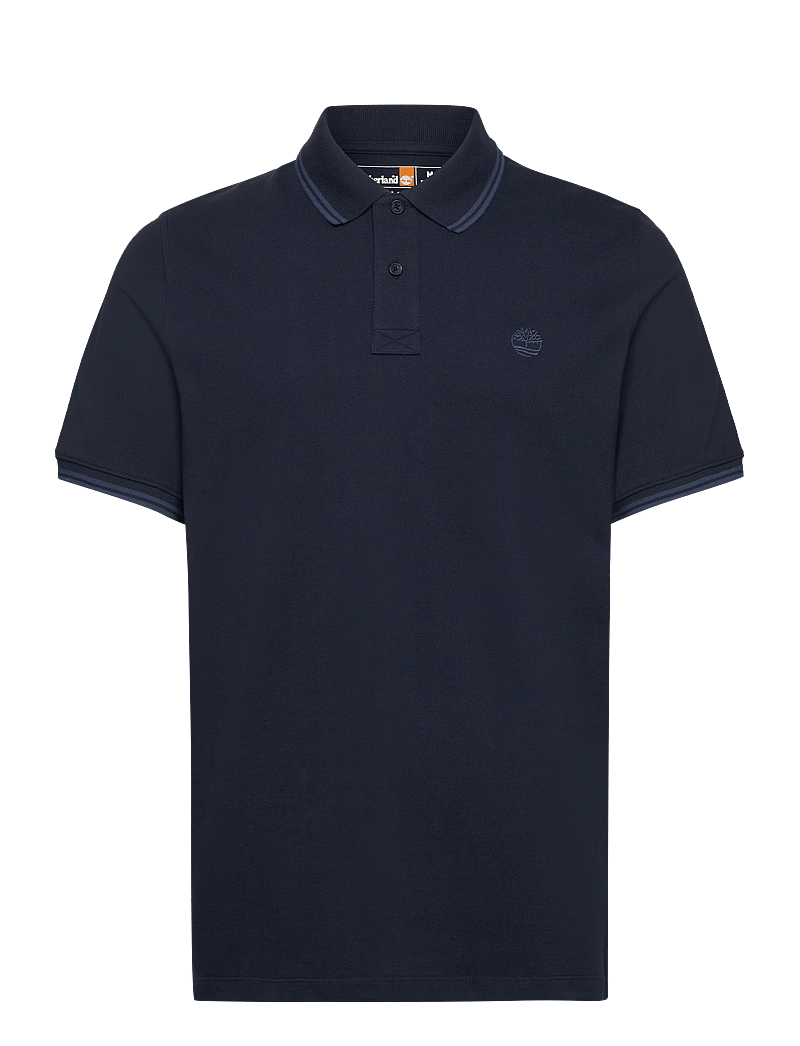 Timberland - Tipped Pique Short Sleeve Polo - kortärmade pikéer - dark sapphire - 0
