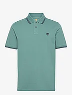 MILLERS RIVER Tipped Pique Short Sleeve Polo SEA PINE - SEA PINE