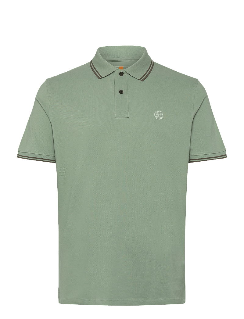 Timberland - Tipped Pique Short Sleeve Polo - kortärmade pikéer - pro green bay - 0