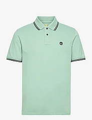 Timberland - MILLERS RIVER Tipped Pique Short Sleeve Polo GRANITE GREEN - short-sleeved polos - granite green - 0