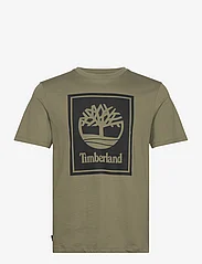 Timberland - STACK LOGO Short Sleeve Tee CASSEL EARTH/BLACK - laveste priser - cassel earth/black - 0