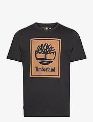 Timberland - STACK LOGO Short Sleeve Tee BLACK/WHEAT BOOT - alhaisimmat hinnat - black/wheat boot - 0