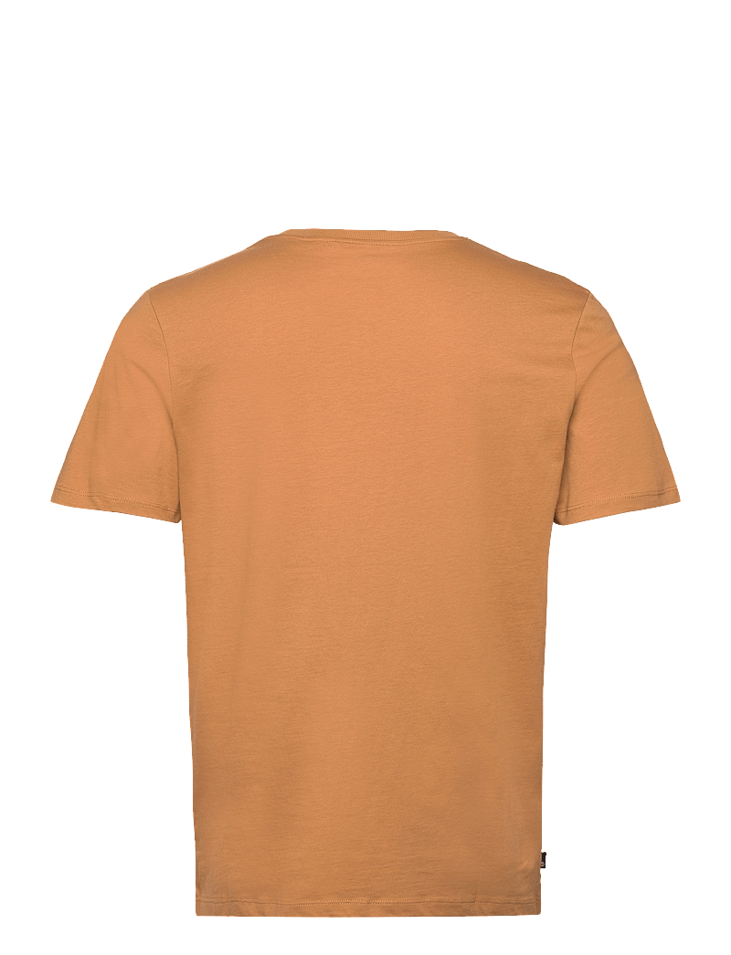 Timberland - STACK LOGO Short Sleeve Tee WHEAT BOOT/BLACK - kortärmade t-shirts - wheat boot/black - 1