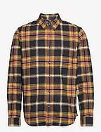LS Heavy flannel Plaid shirt - BLACK YD