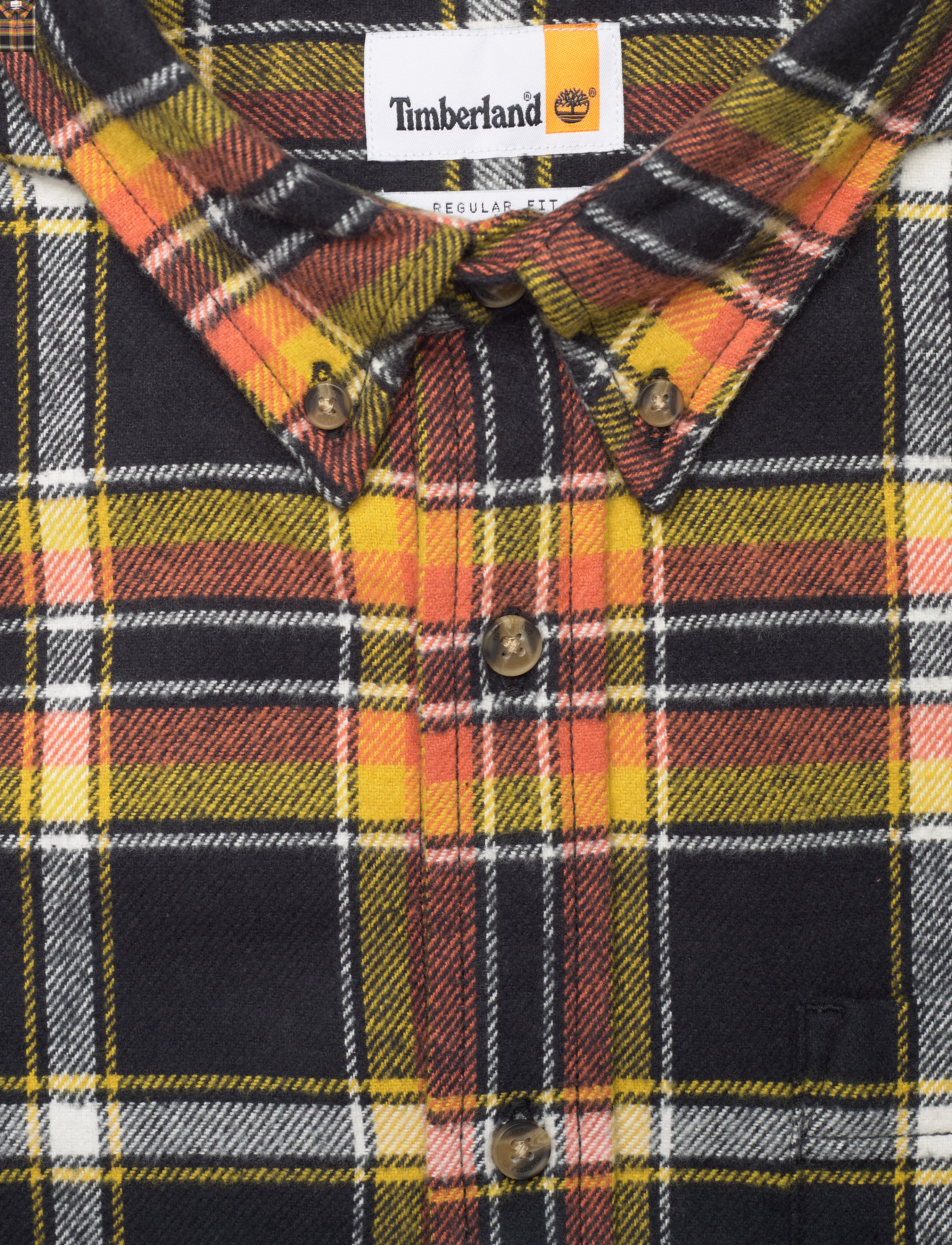 Timberland - LS Heavy flannel Plaid shirt - black yd - 3