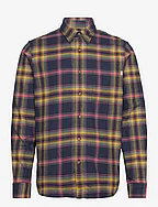LS Heavy flannel Plaid shirt - DARK SAPPHIRE YD