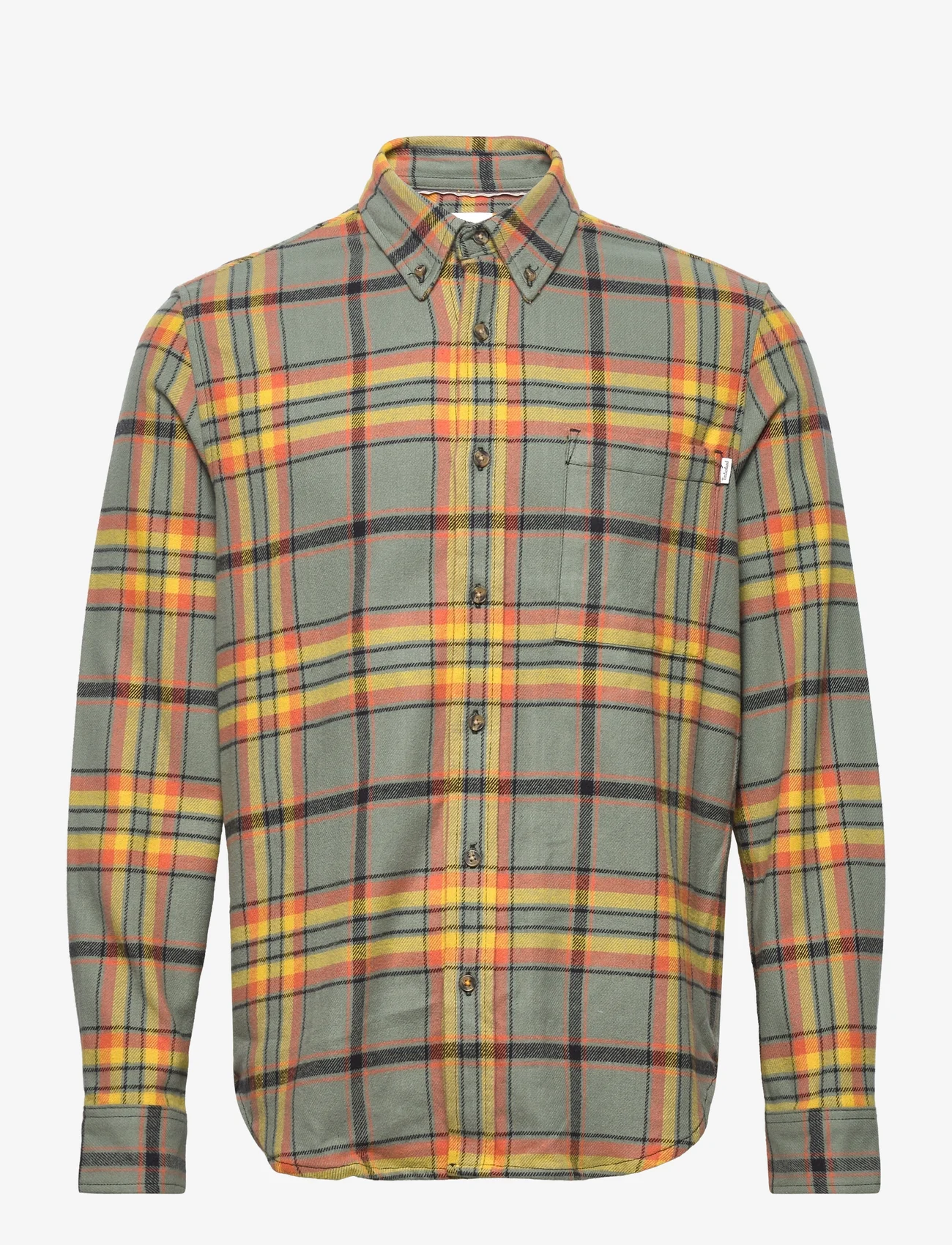 Timberland - Flannel Plaid Shirt - ternede skjorter - balsam green yd - 0