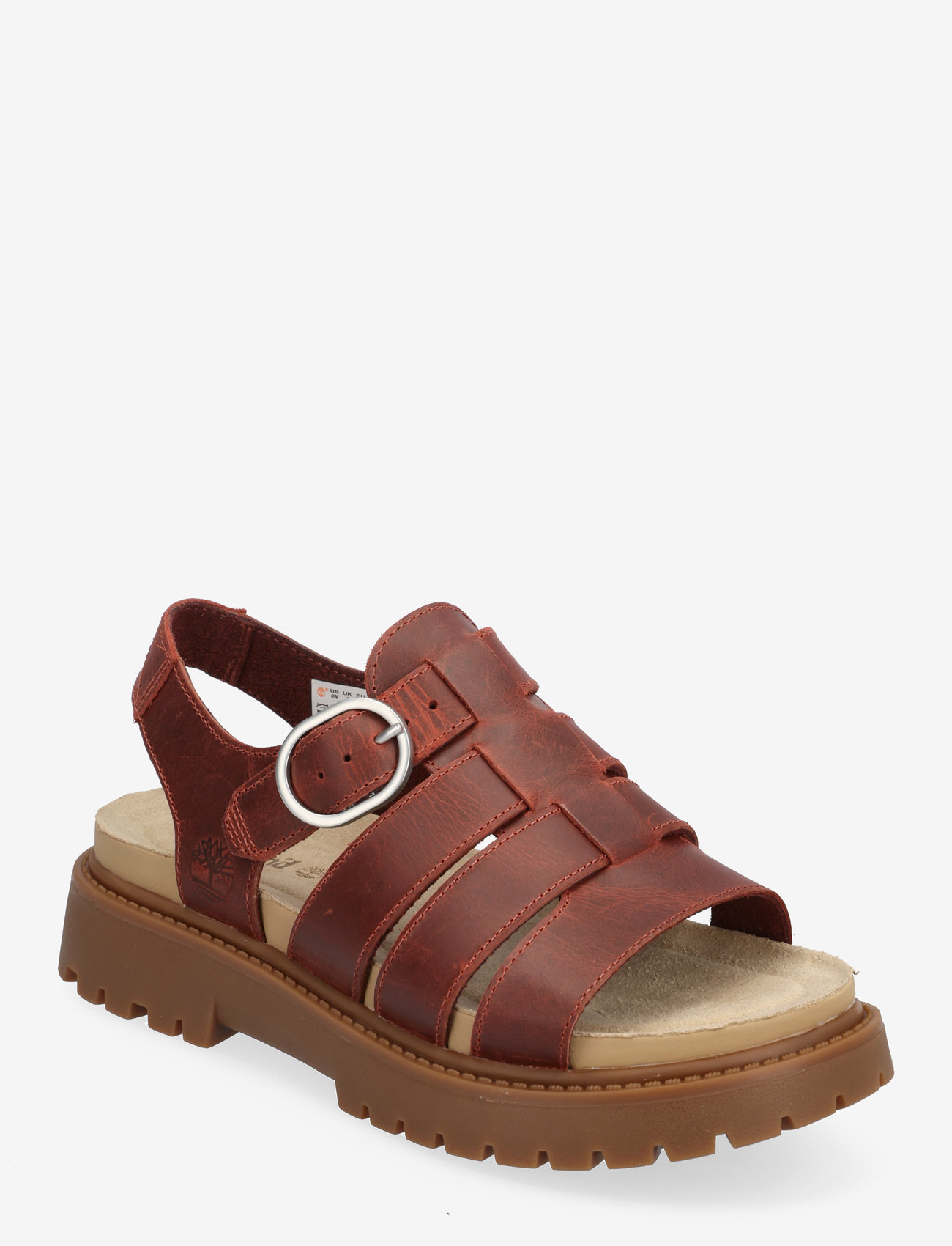 Timberland - Clairemont Way FISHERMAN SANDAL DARK RED FULL GRAIN - platta sandaler - dark red - 0