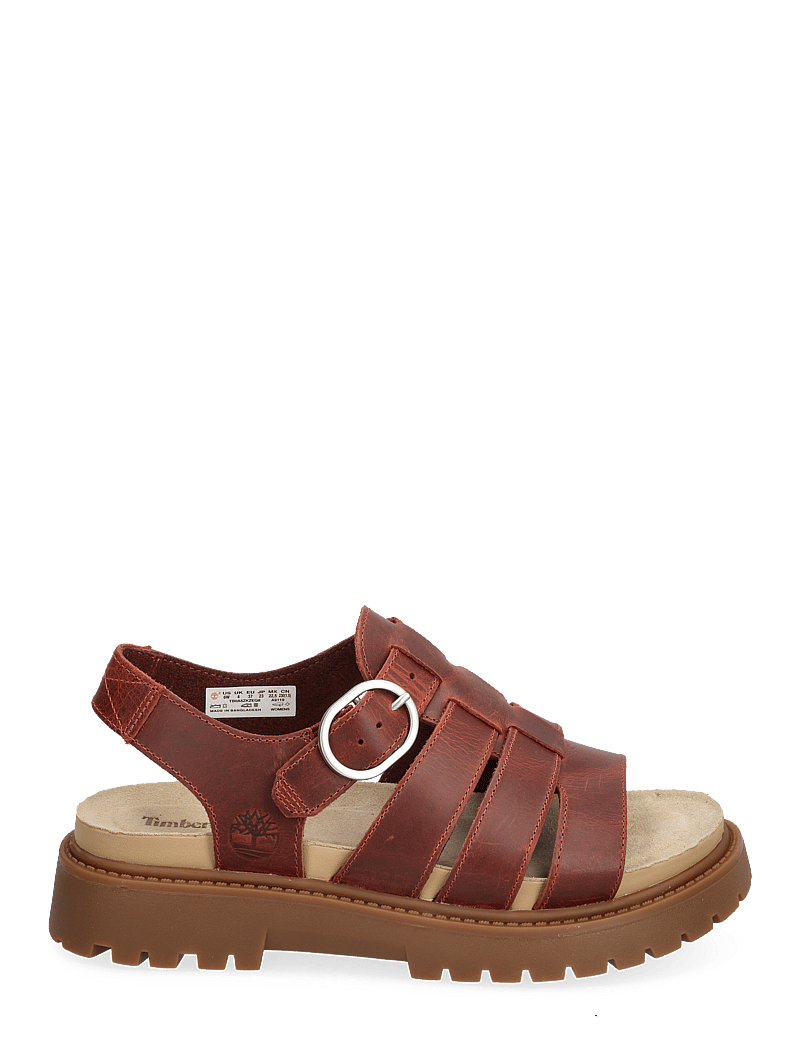 Timberland - Clairemont Way FISHERMAN SANDAL DARK RED FULL GRAIN - platta sandaler - dark red - 1