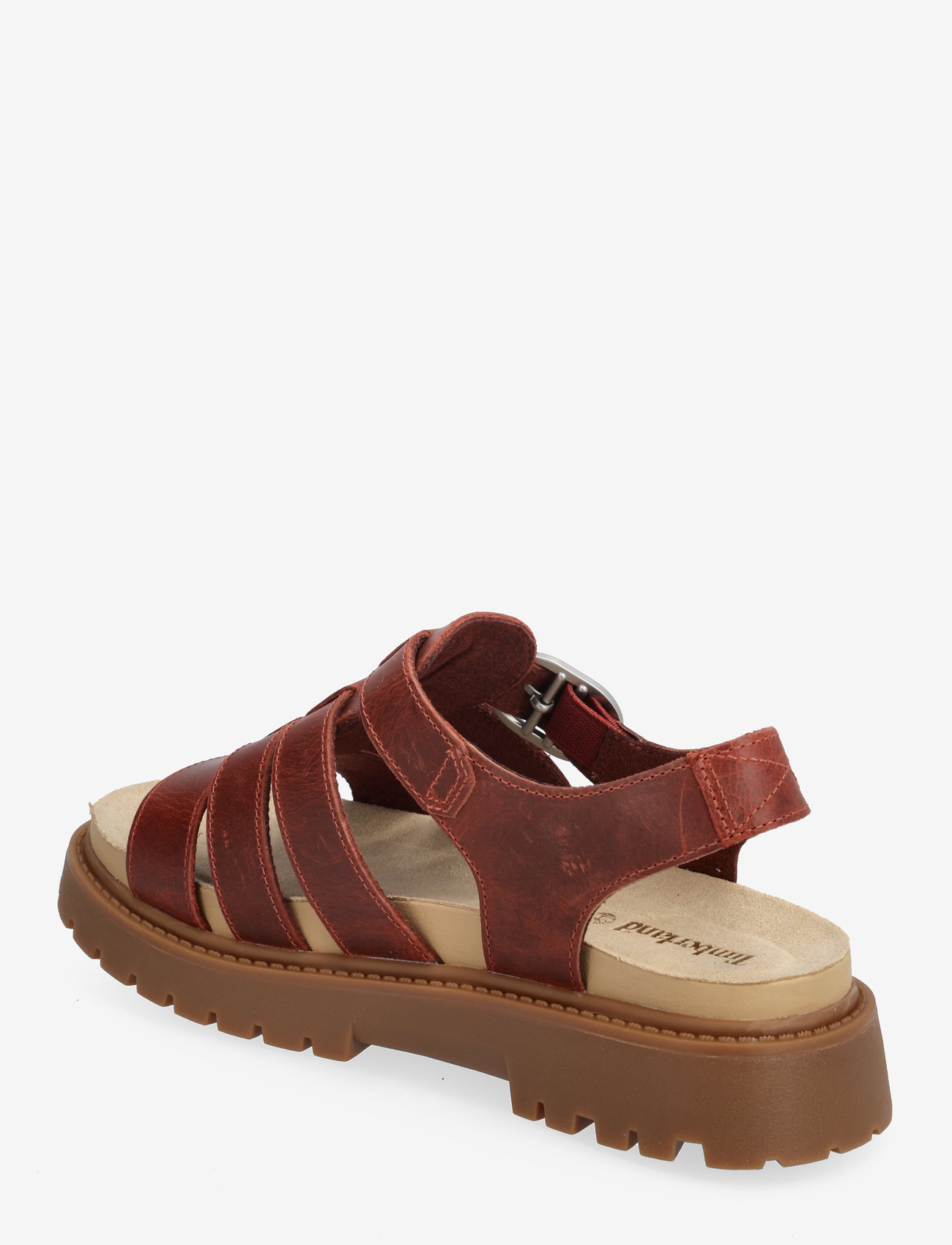 Timberland - Clairemont Way FISHERMAN SANDAL DARK RED FULL GRAIN - platta sandaler - dark red - 2