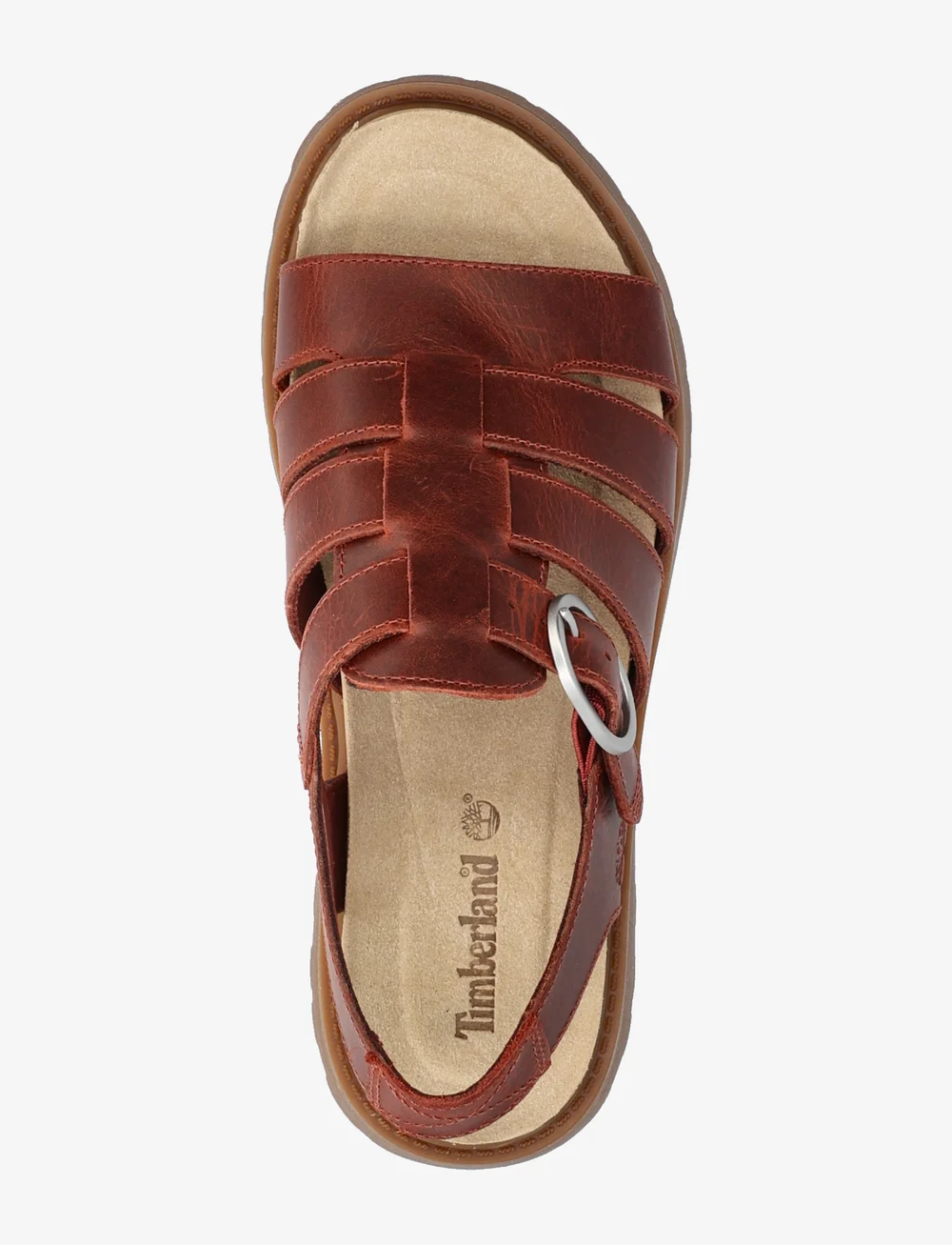 Timberland - FISHERMAN SANDAL - platta sandaler - dk red f grain - 3