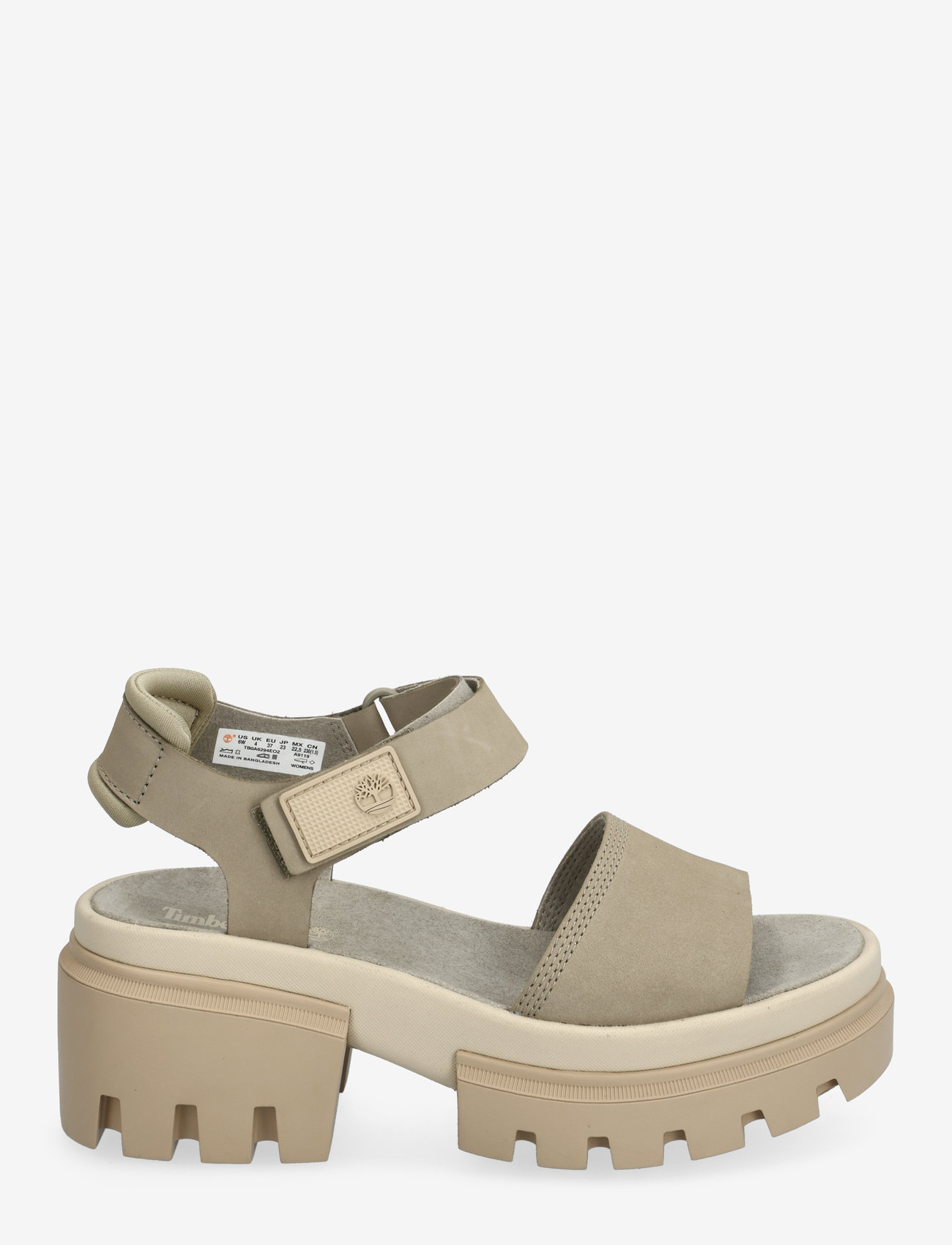 Timberland - Everleigh BACKSTRAP SANDAL LIGHT TAUPE NUBUCK - platvorm sandaalid - light taupe nubuck - 1