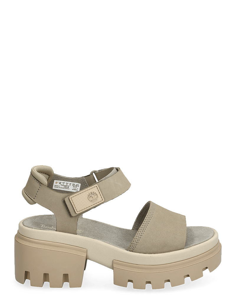 Timberland - Everleigh BACKSTRAP SANDAL LIGHT TAUPE NUBUCK - plateau-sandalen - light taupe nubuck - 1
