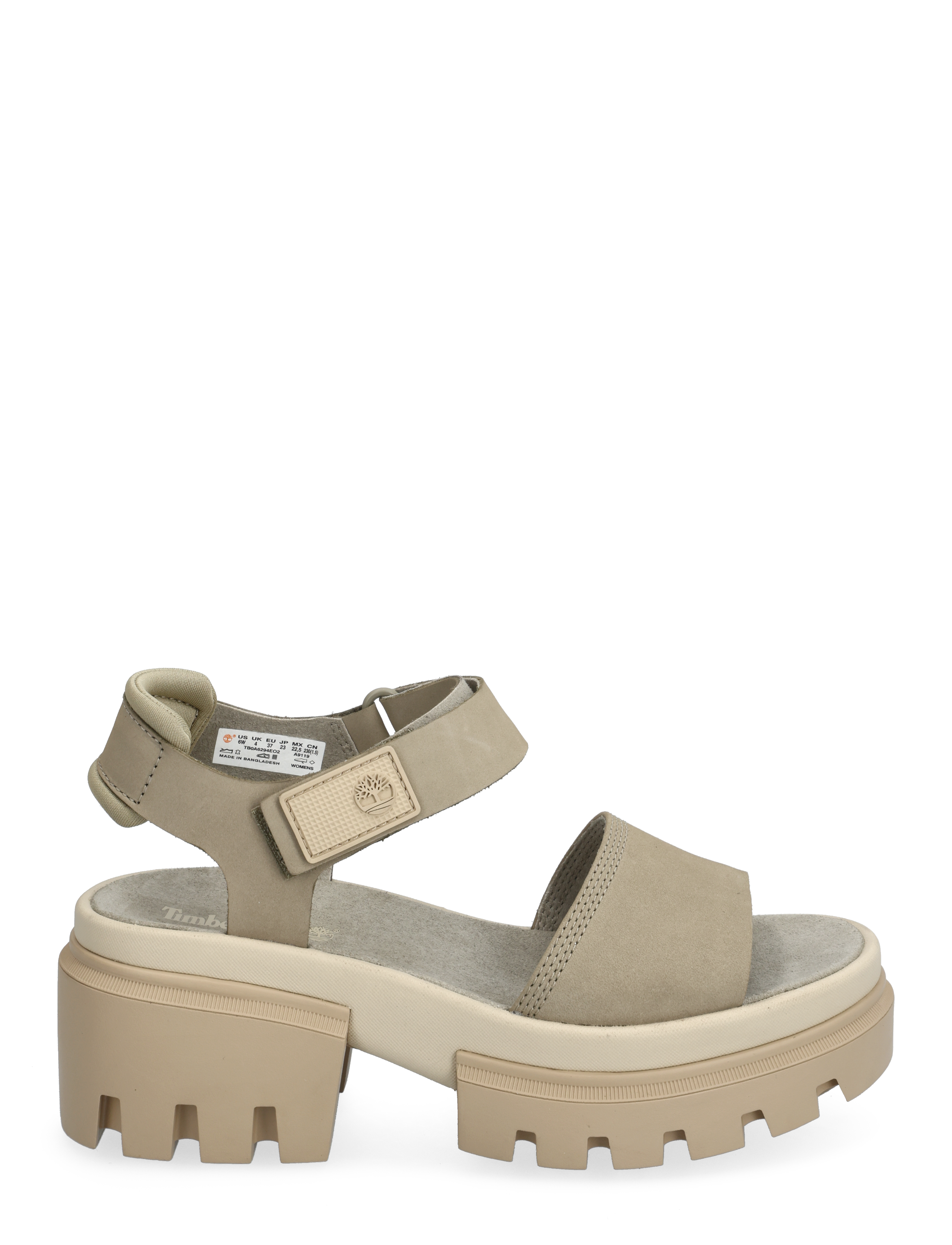 Timberland - Everleigh BACKSTRAP SANDAL LIGHT TAUPE NUBUCK - platvorm sandaalid - light taupe nubuck - 1