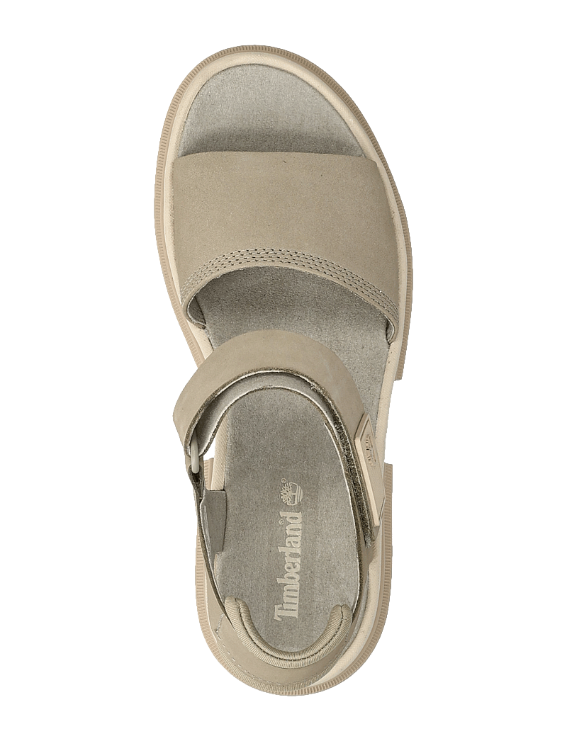 Timberland - Everleigh BACKSTRAP SANDAL LIGHT TAUPE NUBUCK - plateau-sandalen - light taupe nubuck - 3