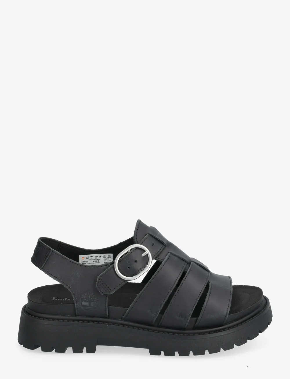 Timberland - FISHERMAN SANDAL - platta sandaler - blk full grain - 1
