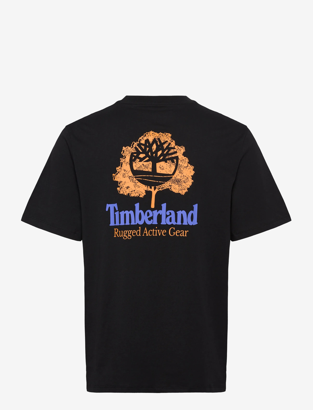 Timberland - Rugged Active Gear Back Graphic Tee - kortærmede t-shirts - black-dk wb - 1