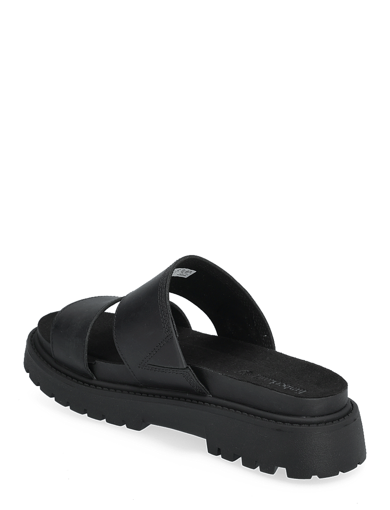 Timberland - Clairemont Way SLIDE SANDAL BLACK FULL GRAIN - flache sandalen - black full grain - 2