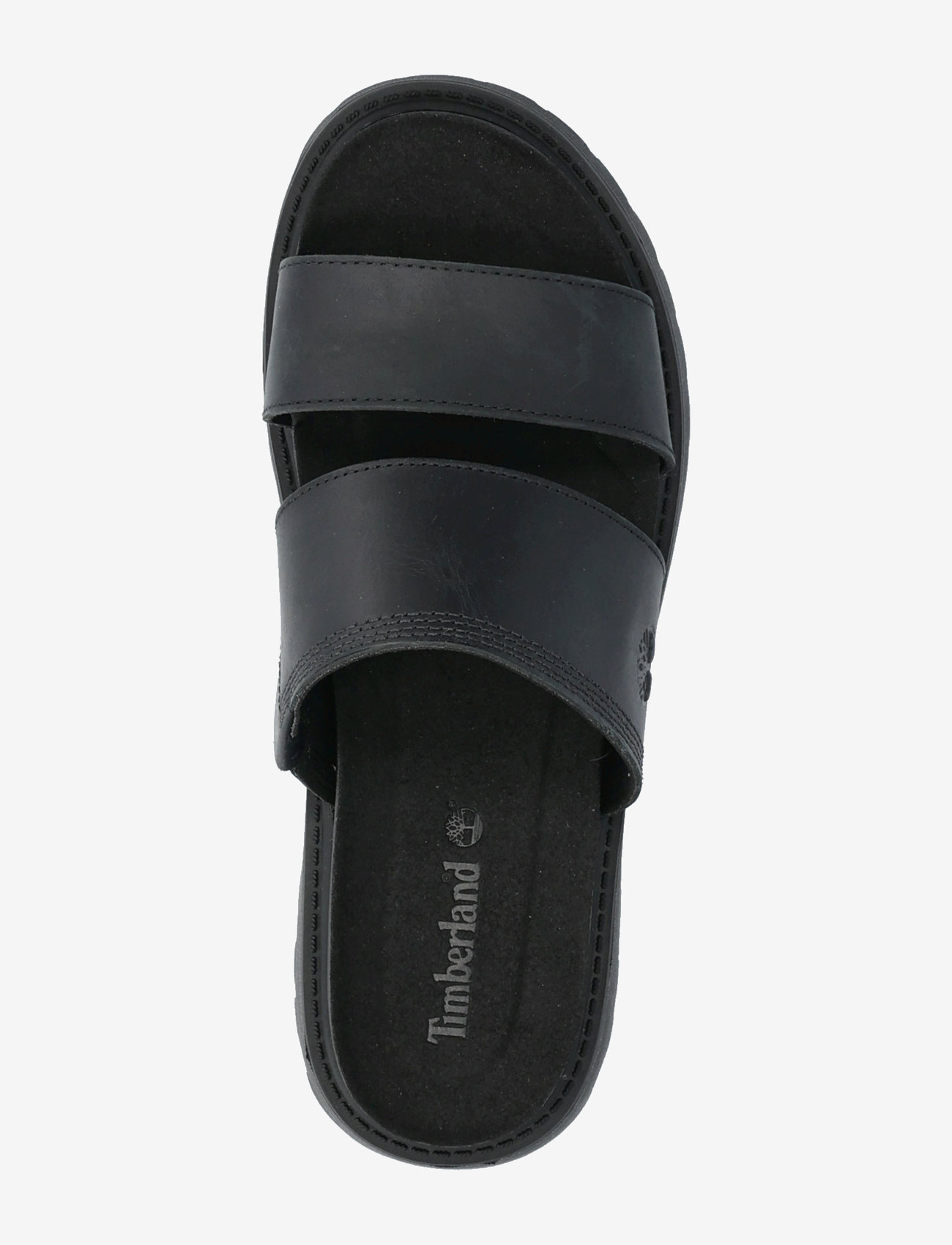 Timberland - Clairemont Way SLIDE SANDAL BLACK FULL GRAIN - platta sandaler - black full grain - 3