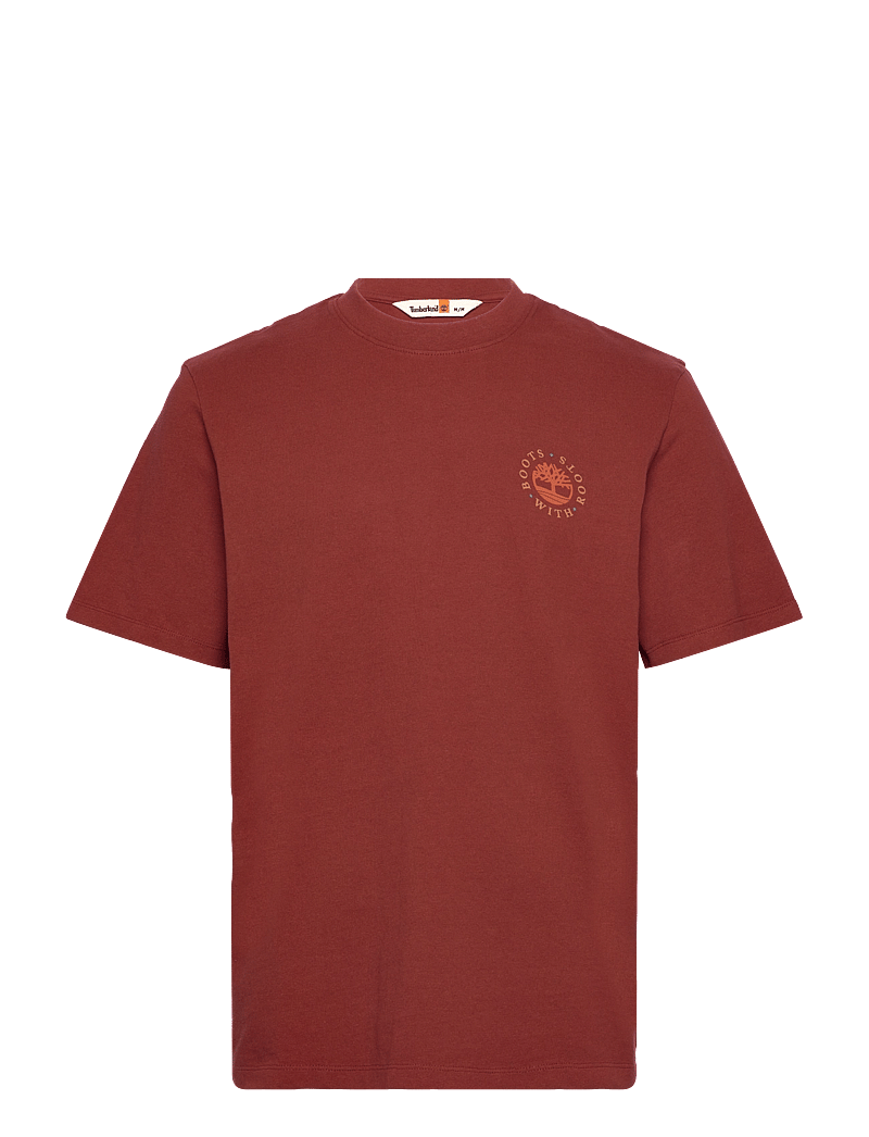 Timberland - Washed Boot Lab Back Graphic Tee - kortärmade t-shirts - burnt henna - 0