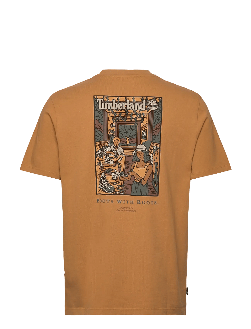 Timberland - Washed Boot Lab Back Graphic Tee - wheat boot - 1