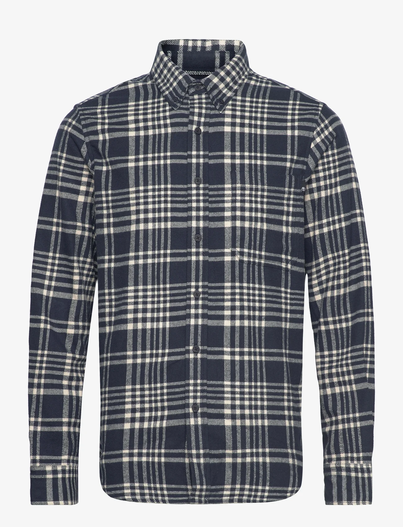 Timberland - LS Heavy Flannel Check - checkered shirts - drk sapphire yd - 0