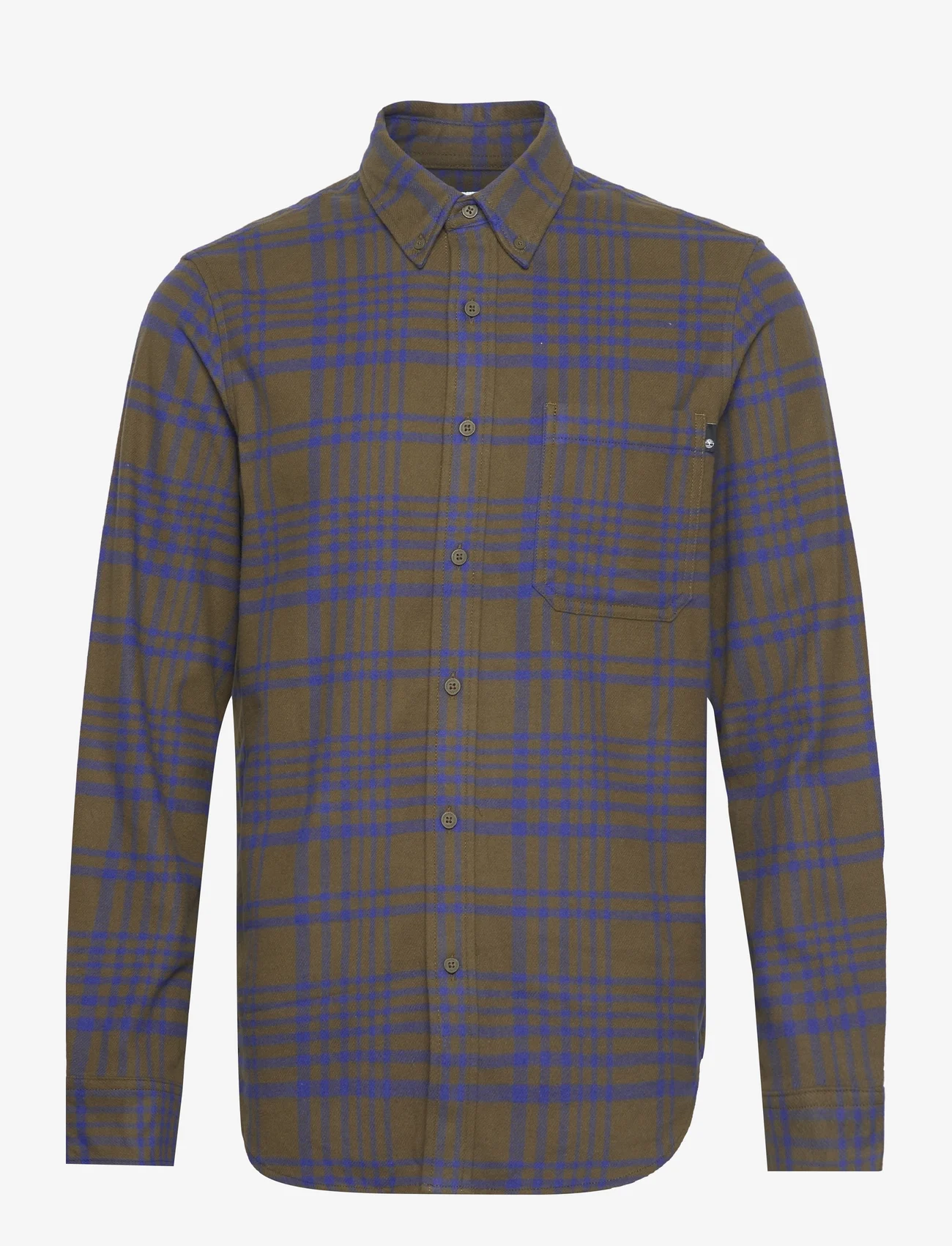 Timberland - LS Heavy Flannel Check - ternede skjorter - dark olive yd - 0