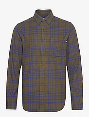 Timberland - LS Heavy Flannel Check - checkered shirts - dark olive yd - 0