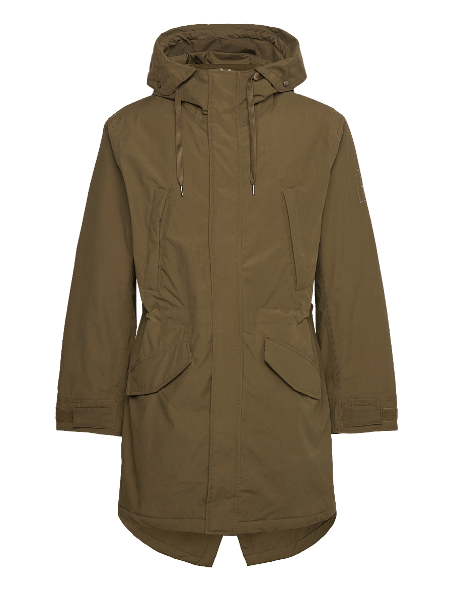 Timberland - Water Resistant Fishtail Parka DARK OLIVE - parkas - dark olive - 0