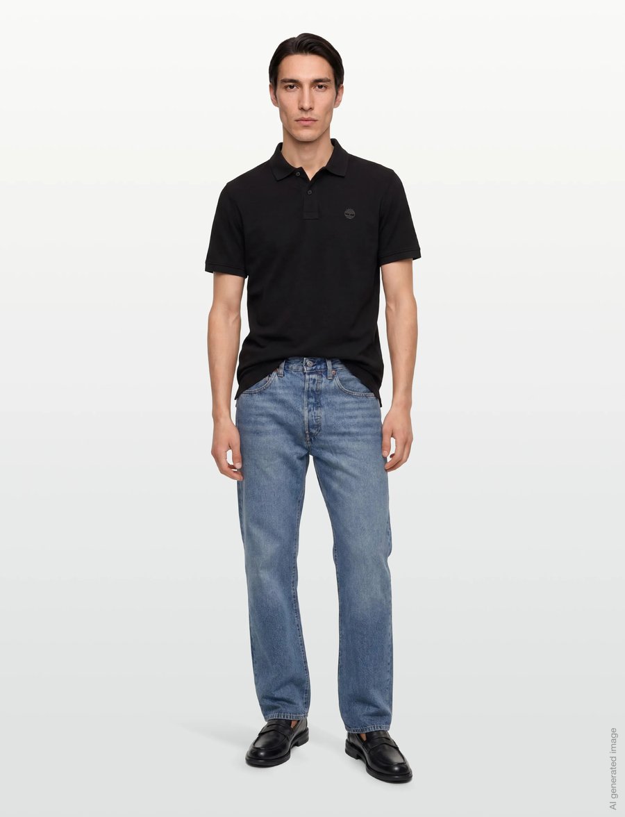 Timberland - MILLERS RIVER Pique Short Sleeve Polo BLACK - kurzärmelig - black - 0