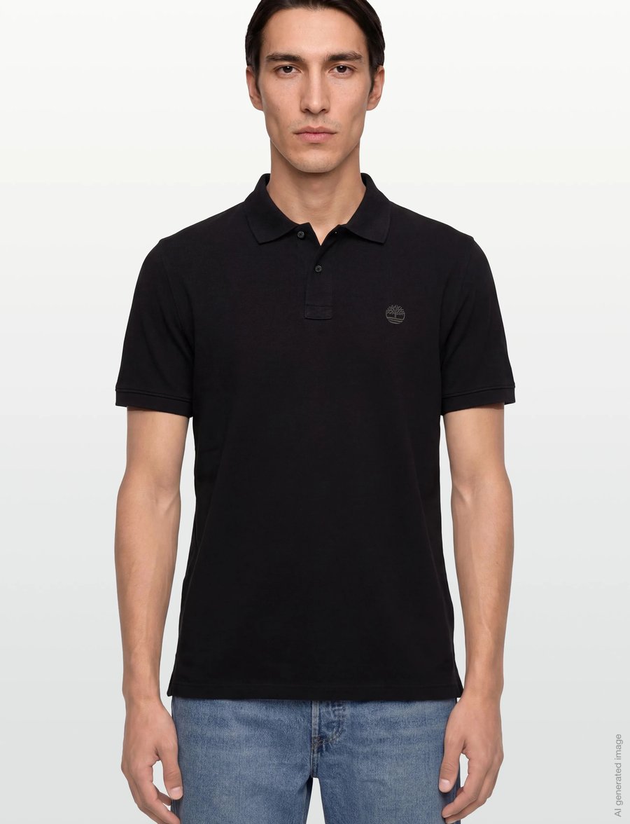 Timberland - MILLERS RIVER Pique Short Sleeve Polo BLACK - kurzärmelig - black - 3