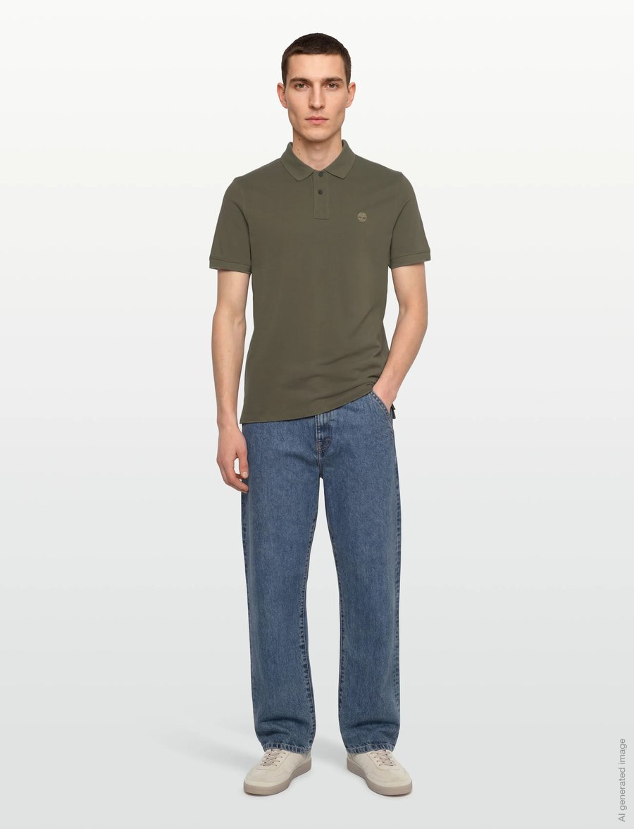 Timberland - MILLERS RIVER Pique Short Sleeve Polo LEAF GREEN - kurzärmelig - dark green - 0