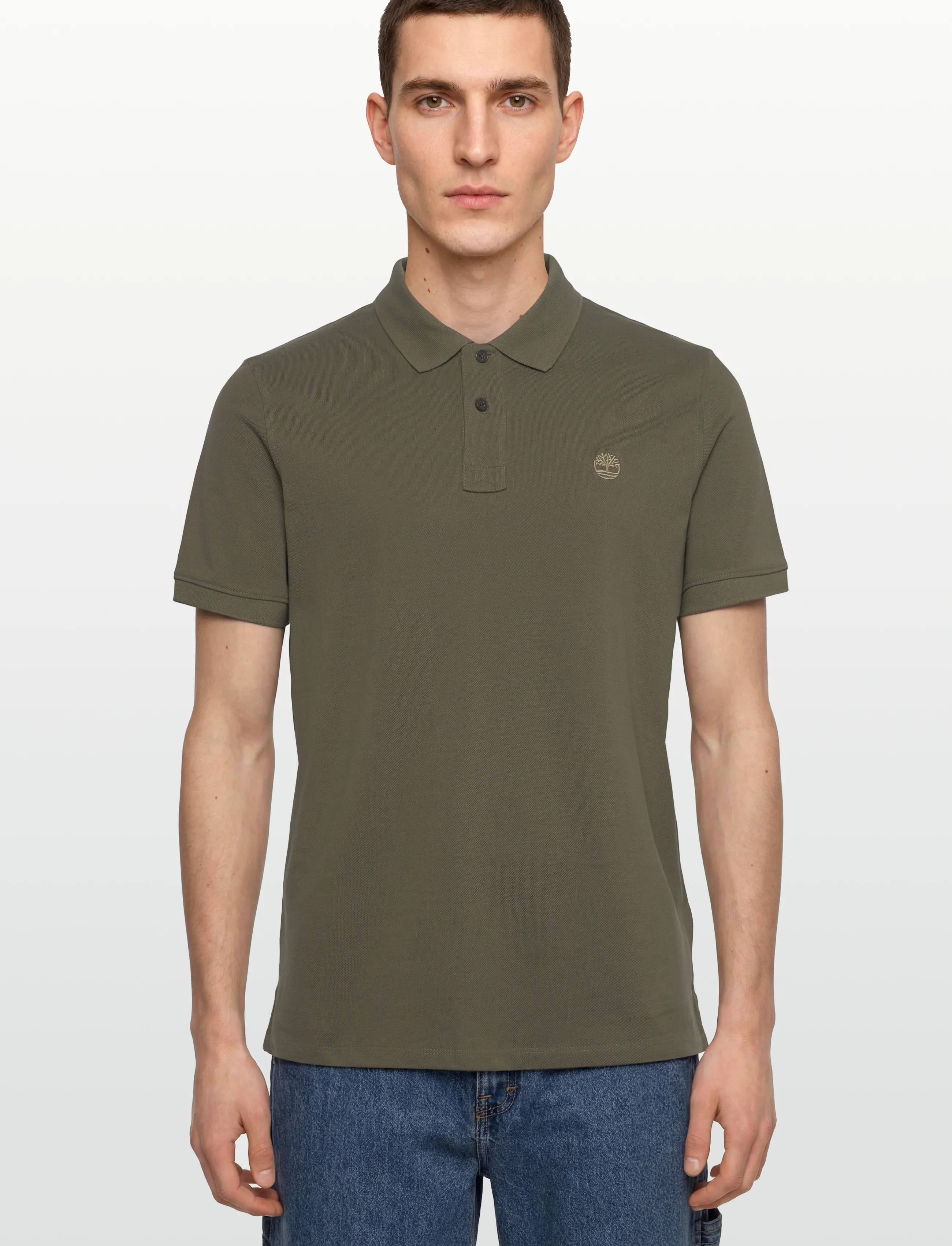 Timberland - MILLERS RIVER Pique Short Sleeve Polo LEAF GREEN - kortærmede poloer - dark green - 3
